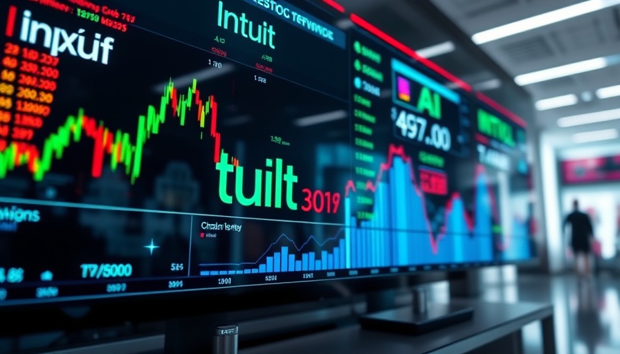 Intuit stock outlook with AI integration showing stock trends.