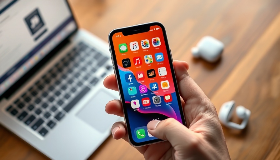 Close-up of an iPhone showing iOS 26 preview for seniors.