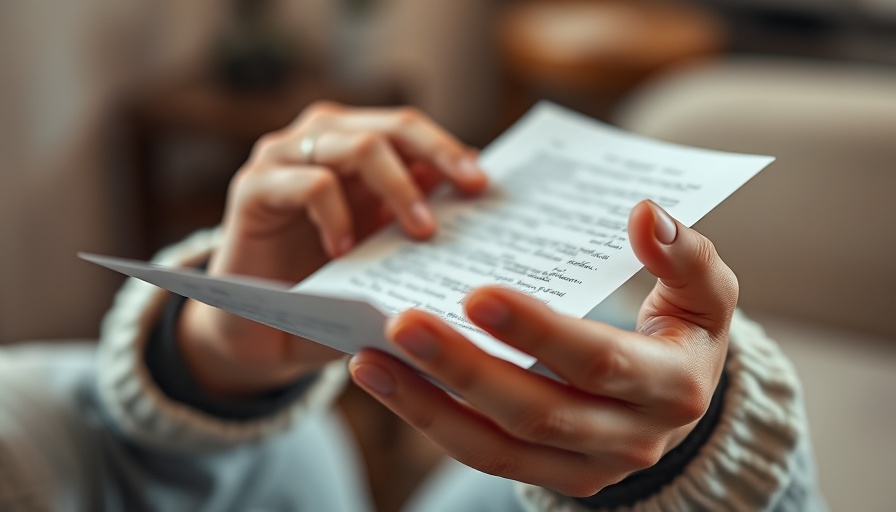 Handwritten letter about buying a home.