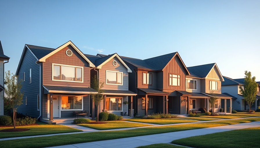 Charming modern homes for sale in suburban neighborhood.
