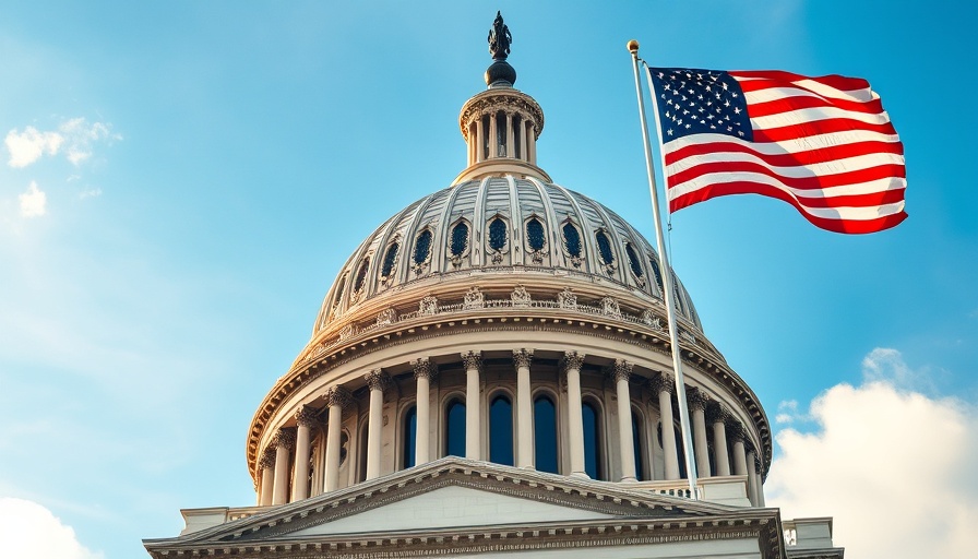 U.S. Capitol dome and American flag related to gun violence prevention policies.