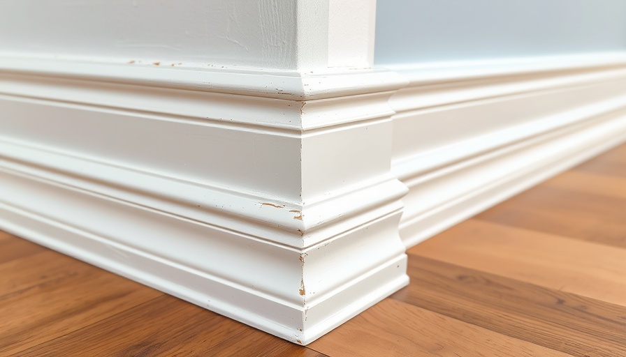 Close-up of white wall trim corner showcasing detailed craftsmanship under soft lighting.