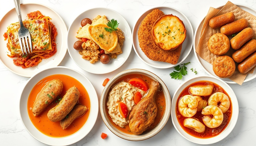 Colorful meal planning collage showcasing a variety of dishes.