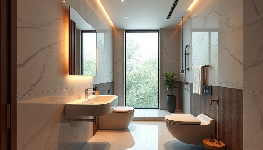 Luxurious bathroom decor with modern design and warm lighting.