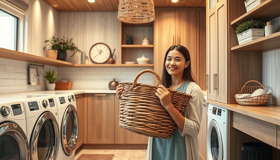 Laundry room renovation before and after transformation.
