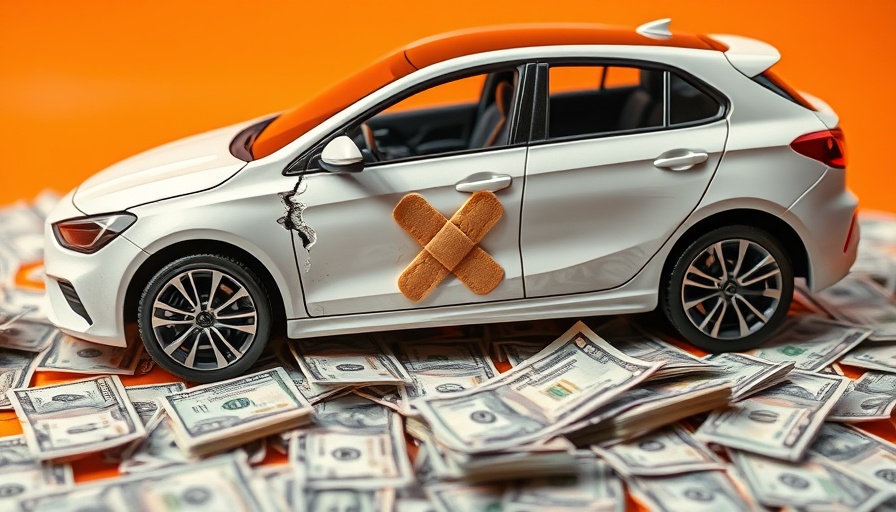 Symbolic image of GAP Insurance Coverage with car and cash.