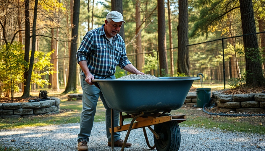 Steps for installing a French drain in a wooded backyard setting.