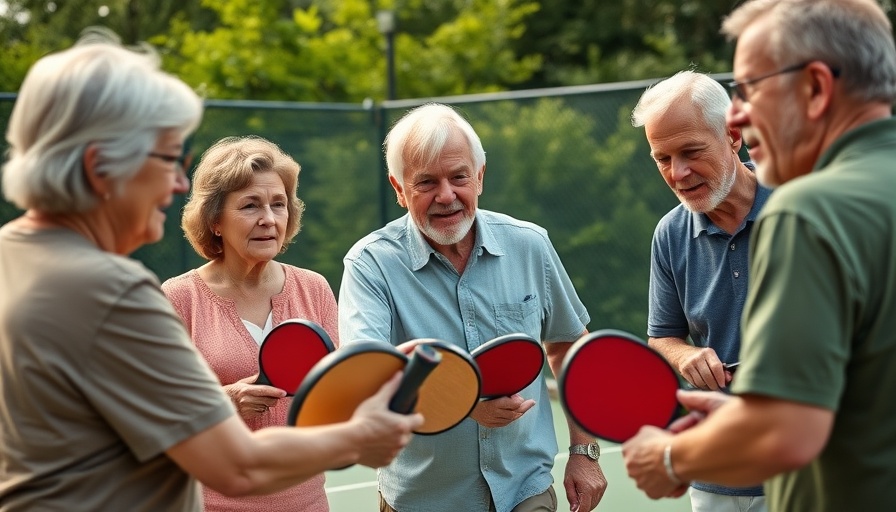 Older adults enjoying pickleball together outdoors, promoting benefits of lifelong learning.