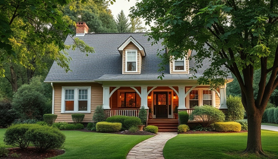 Charming suburban house surrounded by greenery for divorce home appraisal.