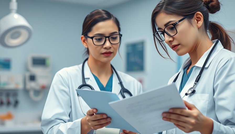 Patient signing consent form with healthcare worker, medical tools around.