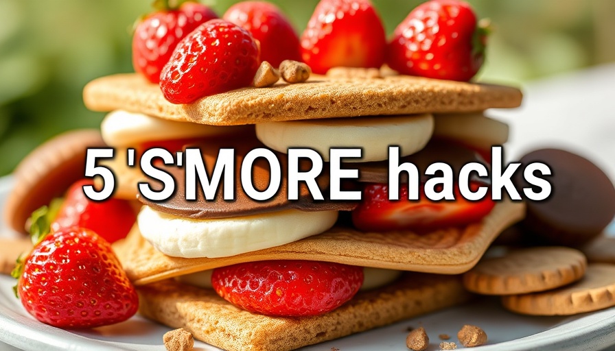 Savory s'mores ideas with fruit and candy variations.