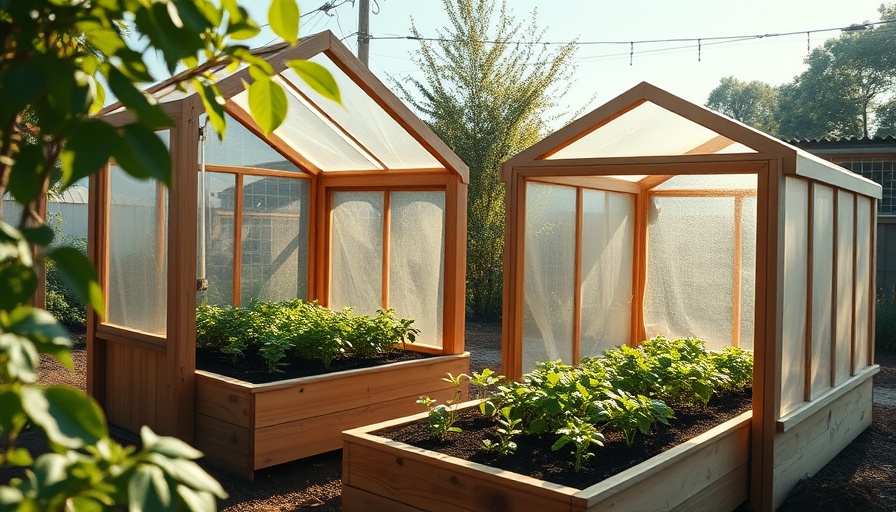 Cold frames for frost protection in garden