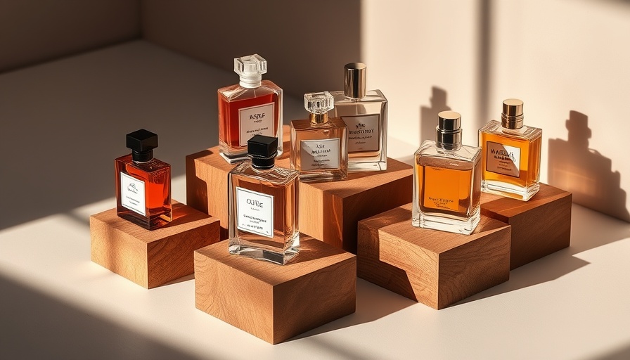 Stylish perfume bottles showcasing gourmand scents popularity.