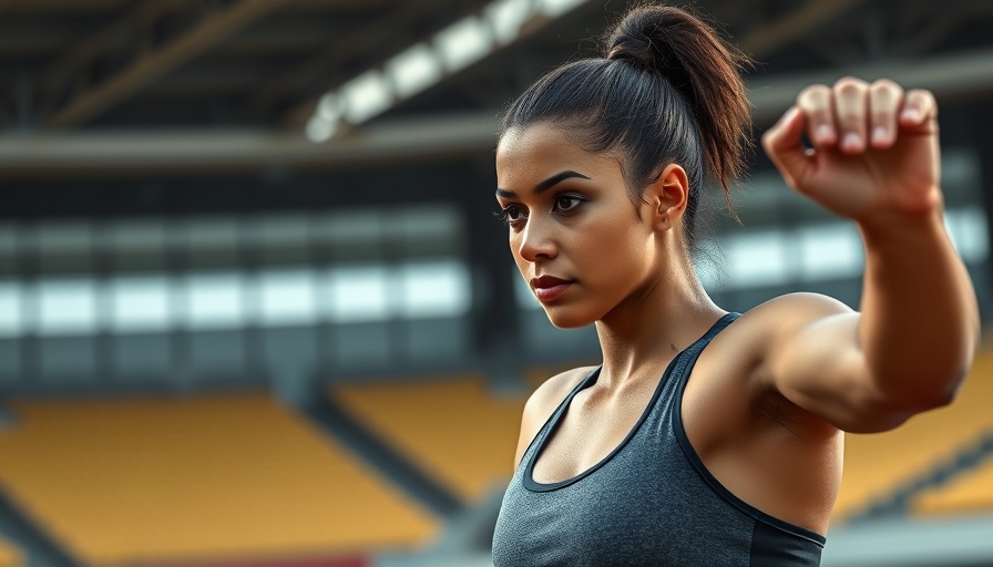 Athletic woman exercising outdoors at a stadium, best time to take amino acids.