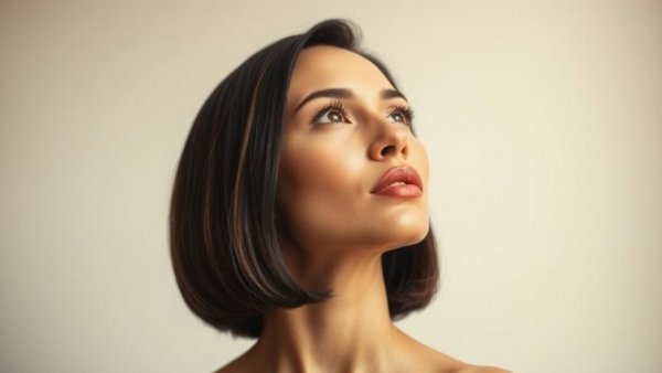 Elegant woman displaying RCMA Makeup and timeless beauty.