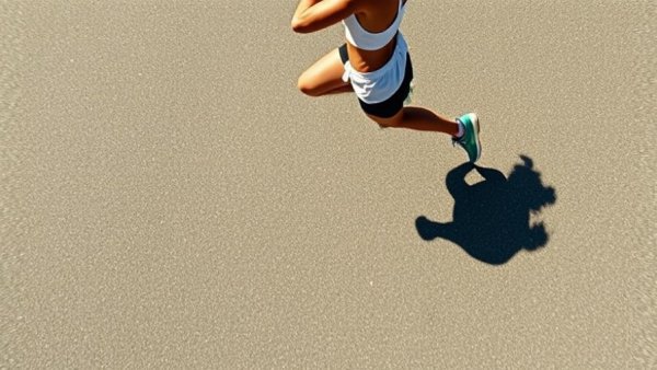 Aerial photo of woman jogging, highlighting jogging for longevity.