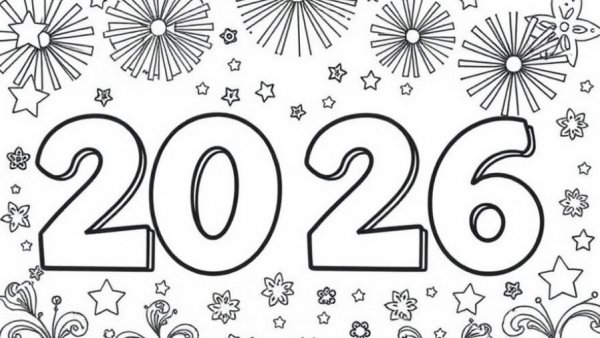 41 New Year Coloring Pages for a Fun Start to 2026 for Your Kids