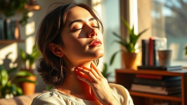 Relaxed woman enjoying sunlight, promoting omega-3 fatty acids brain health