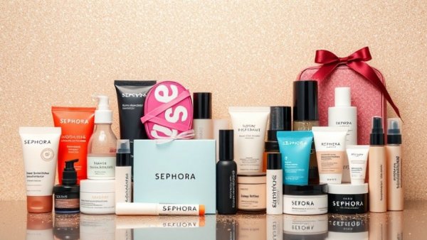 Sephora's 2026 Beauty Insider Birthday Gifts assortment on sparkly background.