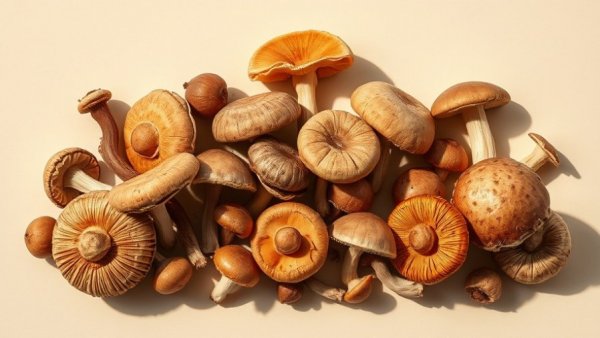 Close-up of mushrooms showcasing Reishi mushroom benefits for skin care.