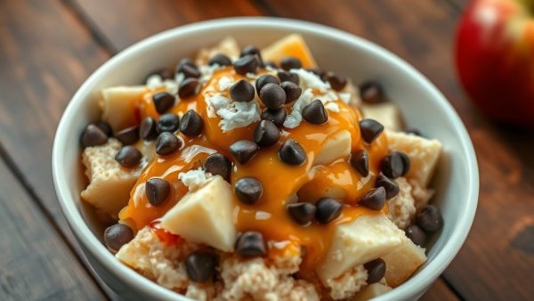Caramel deLites Apple Salad with chocolate chips and coconut.