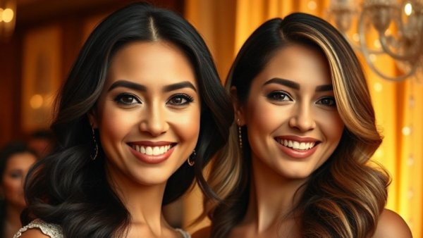 2026 Actor Awards hair colors presented in elegant portraits of two women.