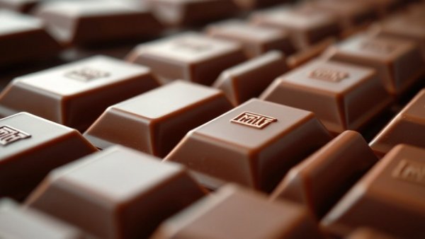 Close-up of milk chocolate bars highlighting texture and gloss for GLP-1 chocolate sales.