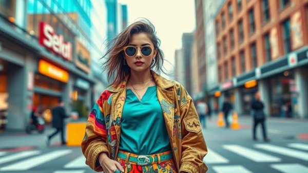 Vibrant fashion style in cityscape, Spring 2026 Fashion Trends.