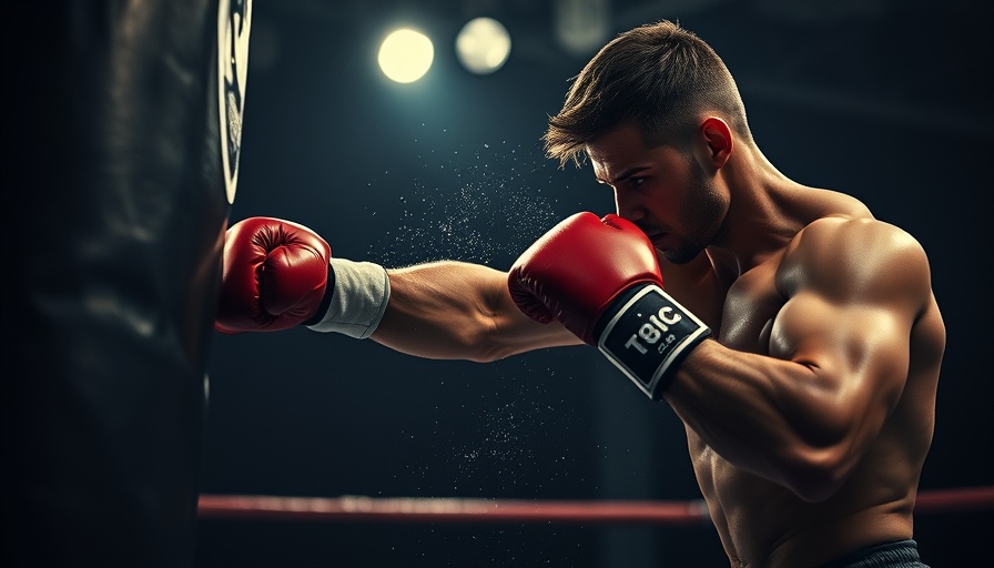 Boxer striking punching bag showcasing high-intensity interval training calorie burn.
