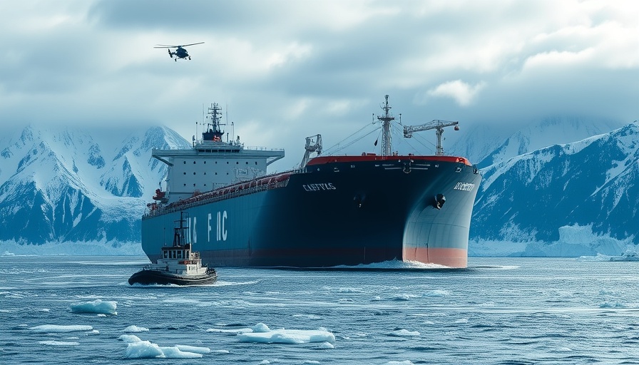 Large tanker near snowy mountains illustrating leadership dynamics.
