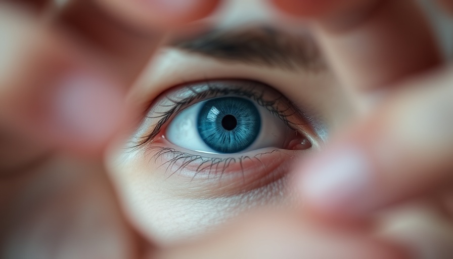 Focused eye with blurred background conveying introspection.