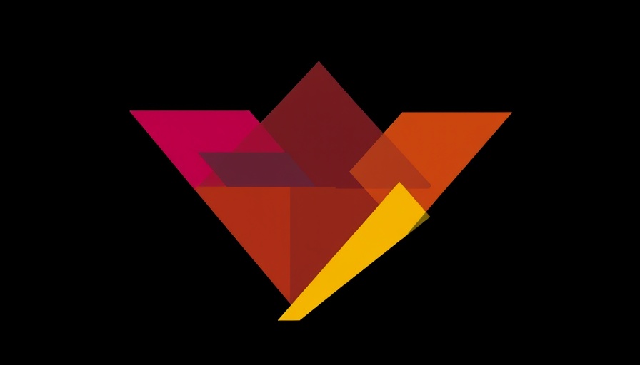 Minimalist logo design with triangles and black background
