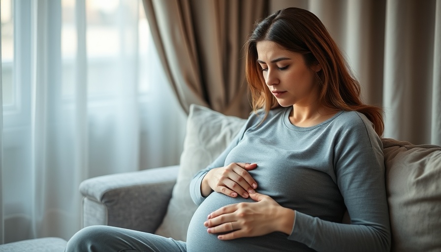 Pregnant woman checks temperature; common infections during pregnancy.