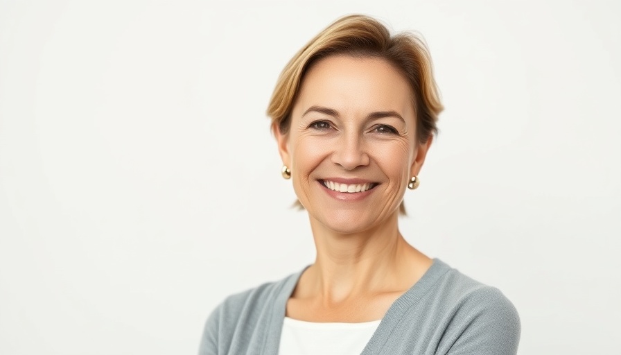 Confident middle-aged woman smiling, business leaders using dreams for creativity.