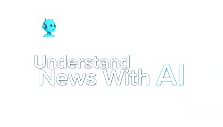 AI-themed banner promoting understanding news, with a blue design