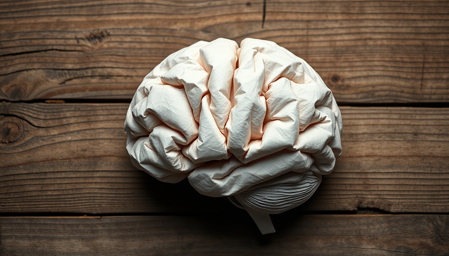 Symbolic image of cognitive decline with fragmented paper brain.