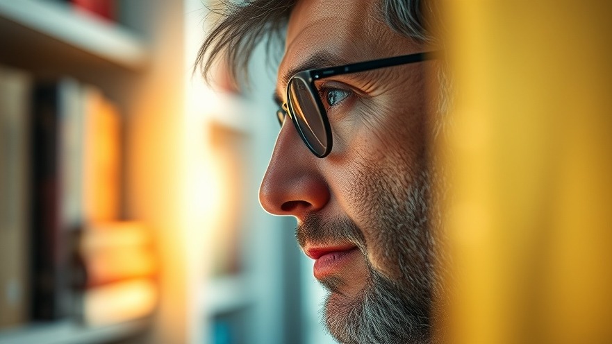 Thoughtful leader reflecting on sleep duration impact on cognition by a window.
