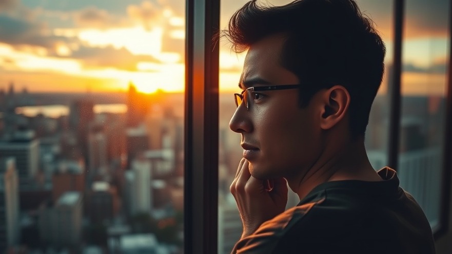 Thoughtful person contemplating financial planning amid Maryland's economic recovery