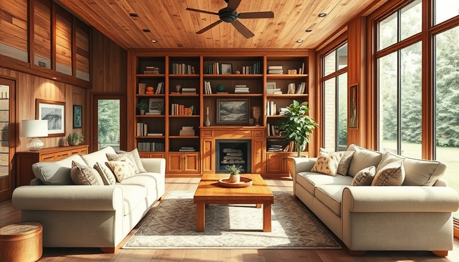 Living room showing the impact of light and structure on daily life.