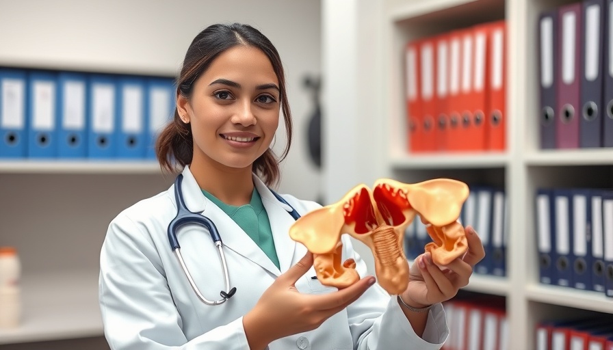 Doctor demonstrating pelvic anatomy for Botox and pelvic floor pain treatment.