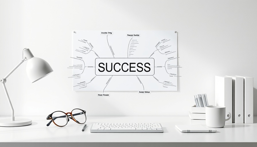 Mind map of success elements for employee career development plan.