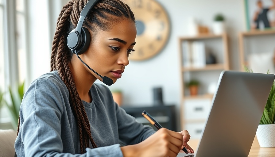 Focused professional woman engaging in resource training.