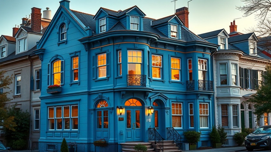 Charming townhouse at dusk, first-time home buying myths.
