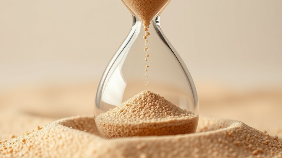 Elegant hourglass emphasizing time for rituals to boost Monday productivity.