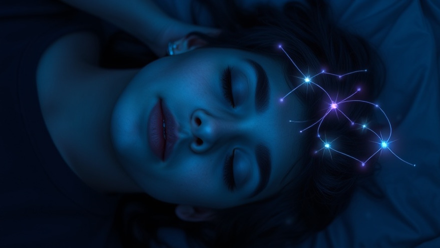 Young adult in soft blue light, embodying lucid dreaming techniques and sleep awareness.