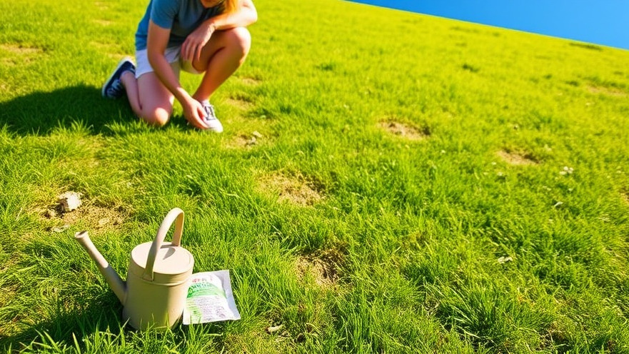 A person examining dry grass in a vibrant lawn, showcasing essential Maryland lawn health tips.