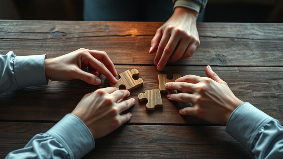 Hands collaborating on a puzzle, symbolizing teamwork in operational efficiency.