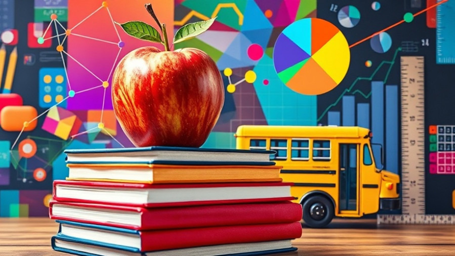 Colorful educational collage showcasing basic math skills and effective communication.