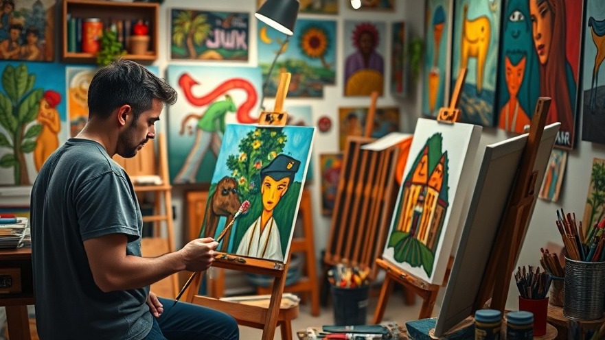Artists pursuing their dreams at any age in a cozy, vibrant studio.