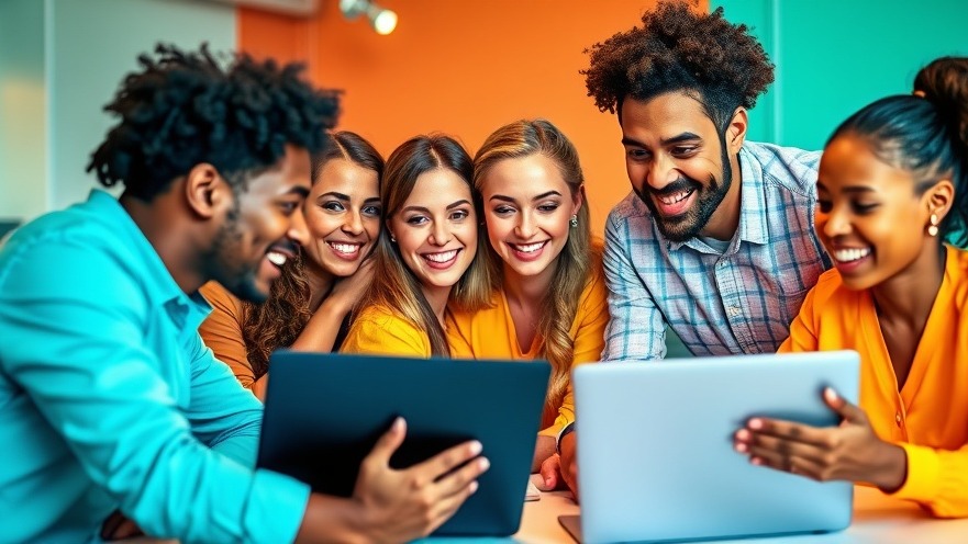 Diverse professionals collaborating on digital marketing strategies for SEO optimization.
